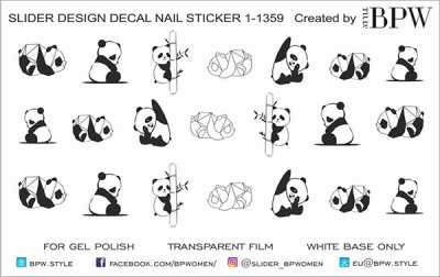 Слайдер-дизайн Панды из каталога Цветные на светлый фон, в интернет-магазине BPW.style