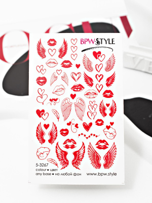 Слайдер-дизайн Крылья ангелов красные из каталога Цветные на любой фон, в интернет-магазине BPW.style