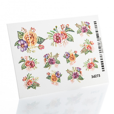 Слайдер-дизайн 3D Акварельные цветы из каталога Новинки Весна/Лето, в интернет-магазине BPW.style