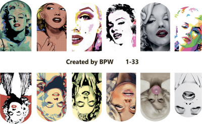 Слайдер-дизайн Мерилин Монро из каталога Цветные на светлый фон, в интернет-магазине BPW.style