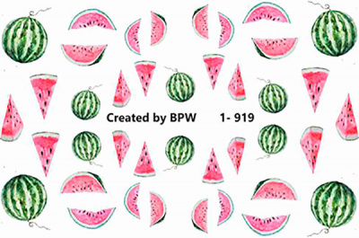 Слайдер-дизайн Арбузы из каталога Цветные на светлый фон, в интернет-магазине BPW.style