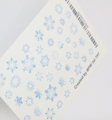Слайдер-дизайн 3d Голубые снежинки из каталога 3D слайдеры, в интернет-магазине BPW.style