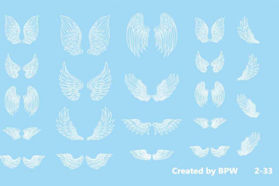 Слайдер-дизайн Белые крылья из каталога Цветные на любой фон, в интернет-магазине BPW.style