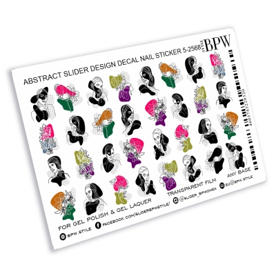 Слайдер-дизайн Абстрактный микс с девушками из каталога Цветные на любой фон, в интернет-магазине BPW.style