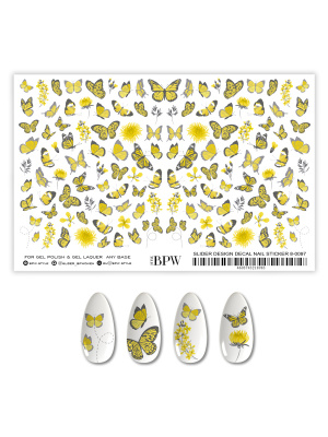 Гранд-слайдер Желто-серые бабочки из каталога Серия GRANDE, в интернет-магазине BPW.style
