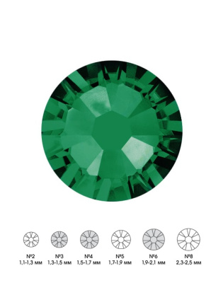 Стразы стеклянные MIX EMERALD (изумрудный) №3 №4 №6 150 шт из каталога Стразы, в интернет-магазине BPW.style