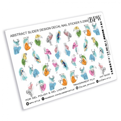 Слайдер-дизайн Абстрактный микс с животными из каталога Цветные на любой фон, в интернет-магазине BPW.style