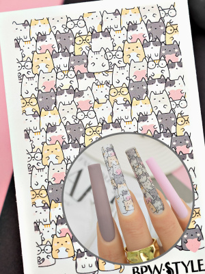 Слайдер-дизайн Кошки полотно из каталога Цветные на любой фон, в интернет-магазине BPW.style