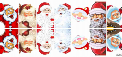 Слайдер-дизайн Санта Клаусы из каталога Цветные на светлый фон, в интернет-магазине BPW.style