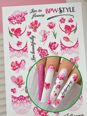 Слайдер-дизайн  Кружева и магнолии из каталога Цветные на любой фон, в интернет-магазине BPW.style