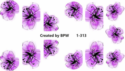 Слайдер-дизайн Фиолетовые цветы из каталога Цветные на светлый фон, в интернет-магазине BPW.style