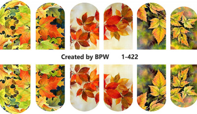 Слайдер-дизайн Осенние листья из каталога Цветные на светлый фон, в интернет-магазине BPW.style