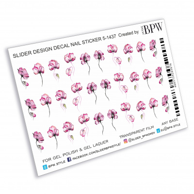 Слайдер-дизайн Розовые цветы из каталога Цветные на любой фон, в интернет-магазине BPW.style