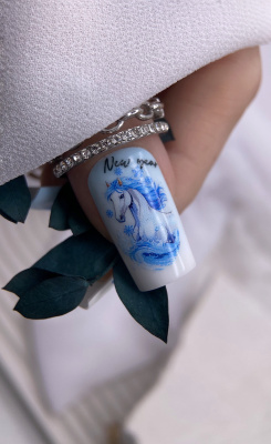 Слайдер-дизайн SPARKLE Лошади зима серебро из каталога Слайдеры SPARKLE, в интернет-магазине BPW.style