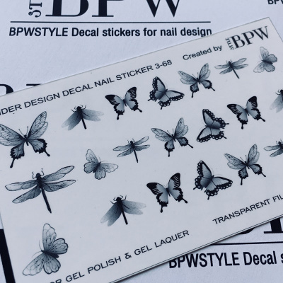 Слайдер дизайн градиент Черные бабочки из каталога Цветные на любой фон, в интернет-магазине BPW.style