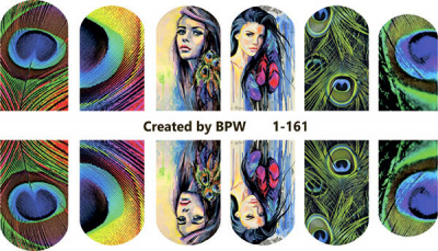 Слайдер-дизайн Павлиний из каталога Цветные на светлый фон, в интернет-магазине BPW.style