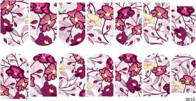 Слайдер-дизайн Фиолетовые цветы из каталога Цветные на светлый фон, в интернет-магазине BPW.style