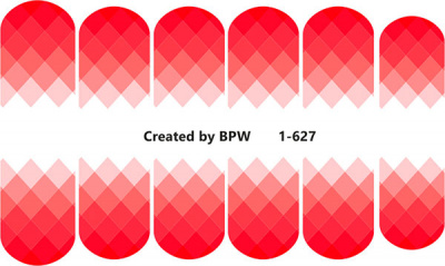 Слайдер-дизайн Красные ромбы из каталога Слайдер дизайн для ногтей, в интернет-магазине BPW.style