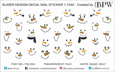 Слайдер-дизайн улыбки снеговиков из каталога Цветные на светлый фон, в интернет-магазине BPW.style