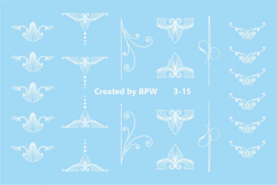 Слайдер-дизайн Белые узоры из каталога Цветные на любой фон, в интернет-магазине BPW.style