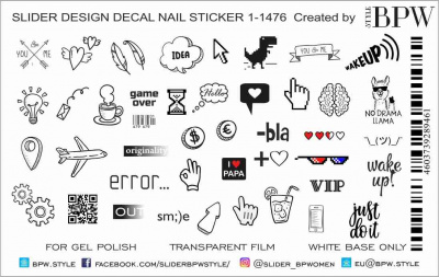 Слайдер-дизайн Иконки и надписи из каталога Цветные на светлый фон, в интернет-магазине BPW.style