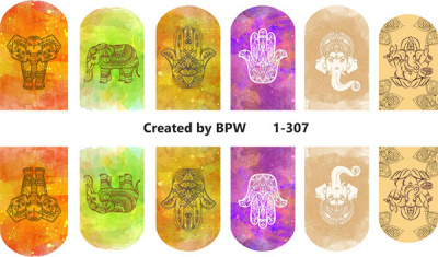 Слайдер-дизайн Индийский из каталога Цветные на светлый фон, в интернет-магазине BPW.style