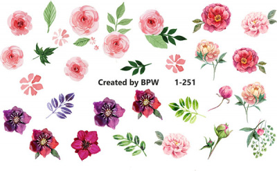 Слайдер-дизайн Цветы из каталога Цветные на любой фон, в интернет-магазине BPW.style