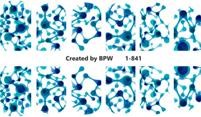 Слайдер-дизайн Голубой абстрактный из каталога Слайдер дизайн для ногтей, в интернет-магазине BPW.style