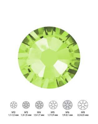 Стразы стеклянные MIX PERIDOT (оливковый) №3 №4 №6 150 шт из каталога Стразы, в интернет-магазине BPW.style