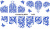 Слайдер-дизайн Синий узор из каталога Слайдер дизайн для ногтей, в интернет-магазине BPW.style