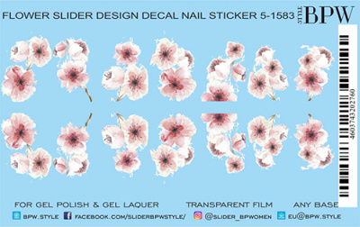 Слайдер-дизайн Розовые акварельные цветы из каталога Цветные на любой фон, в интернет-магазине BPW.style