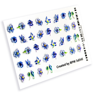 Слайдер-дизайн 3D Голубые цветы из каталога 3D слайдеры, в интернет-магазине BPW.style