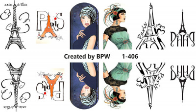 Слайдер-дизайн Парижский стиль из каталога Цветные на светлый фон, в интернет-магазине BPW.style