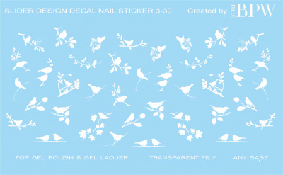 Слайдер дизайн Белые птицы из каталога Цветные на любой фон, в интернет-магазине BPW.style