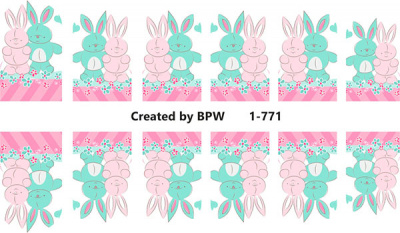 Слайдер-дизайн Кролики из каталога Цветные на светлый фон, в интернет-магазине BPW.style