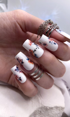 Слайдер-дизайн Цветы темные из каталога Цветные на любой фон, в интернет-магазине BPW.style