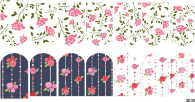 Слайдер-дизайн Мелкие розы из каталога Цветные на светлый фон, в интернет-магазине BPW.style