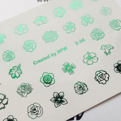 Слайдер-дизайн Цветки из каталога Слайдеры фольга, в интернет-магазине BPW.style