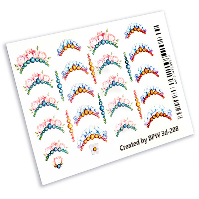 Слайдер-дизайн 3d Цветы с кристаллами из каталога Новинки Весна/Лето, в интернет-магазине BPW.style