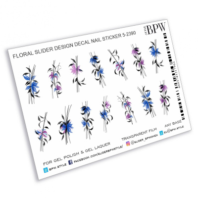 Слайдер-дизайн Акварельные цветы с паутинкой из каталога Цветные на любой фон, в интернет-магазине BPW.style