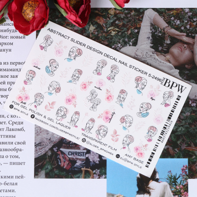 Слайдер-дизайн Микс с женскими лицами и цветами из каталога Цветные на любой фон, в интернет-магазине BPW.style