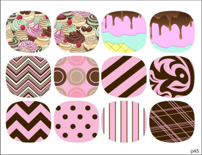 Слайдер-дизайн Розовый шоколад из каталога Цветные на светлый фон, в интернет-магазине BPW.style