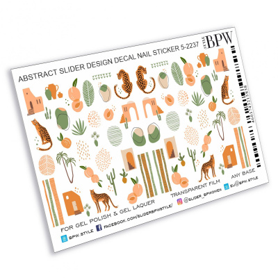 Слайдер дизайн Абстрактный с леопардами из каталога Цветные на любой фон, в интернет-магазине BPW.style