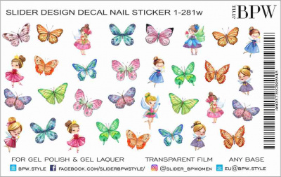 Слайдер-дизайн Бабочки и феи из каталога Цветные на любой фон, в интернет-магазине BPW.style