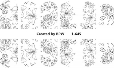 Слайдер-дизайн Цветы графика из каталога Цветные на светлый фон, в интернет-магазине BPW.style