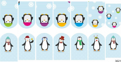 Слайдер-дизайн Пингвины на севере из каталога Цветные на светлый фон, в интернет-магазине BPW.style