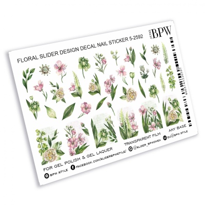 Слайдер-дизайн Цветочный в зеленых тонах из каталога Цветные на любой фон, в интернет-магазине BPW.style