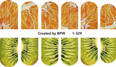 Слайдер-дизайн Киви и апельсин из каталога Цветные на светлый фон, в интернет-магазине BPW.style