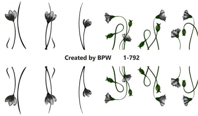 Слайдер-дизайн Темные цветы из каталога Цветные на светлый фон, в интернет-магазине BPW.style