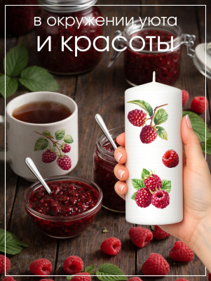 Наклейки переводные для свечей и декора Малина из каталога Наклейки декупажные для декора свечей, яиц, изделий из гипса, в интернет-магазине BPW.style